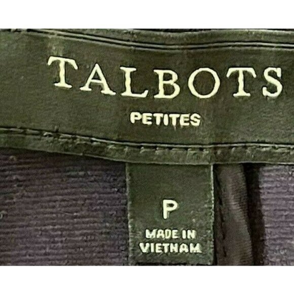 Talbots Petites Navy Blue Knit Blazer Polka Dot P - Picture 2 of 5